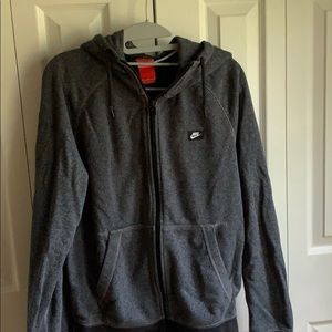 Worn Nike zip up hoodie